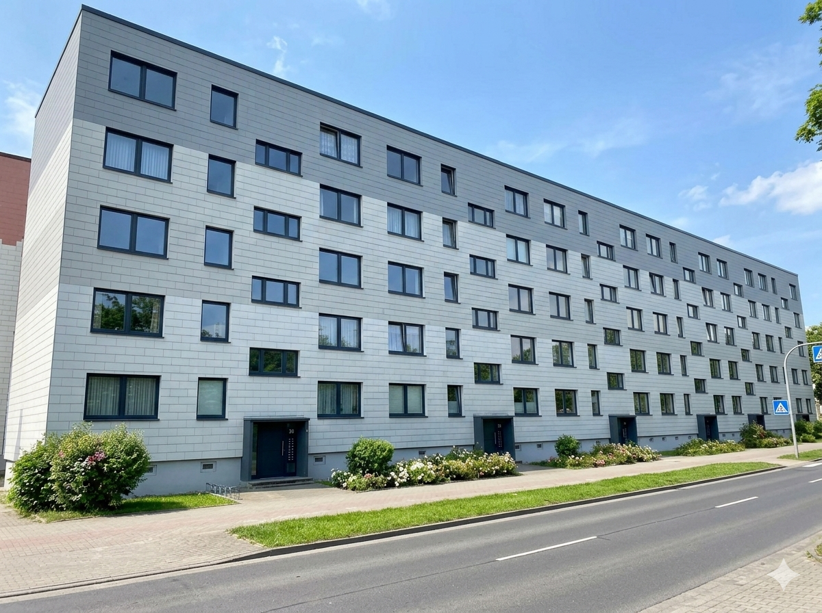 Vision vom fertig umgebauten Plattenbau